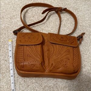 Chic Brown Leather Crossbody Bag